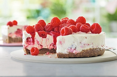 Raspberry & orange cheesecake