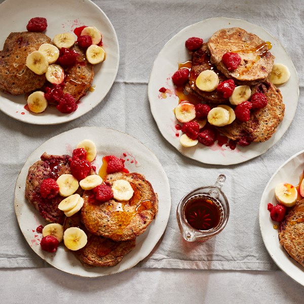 Raspberry & quinoa pancakes