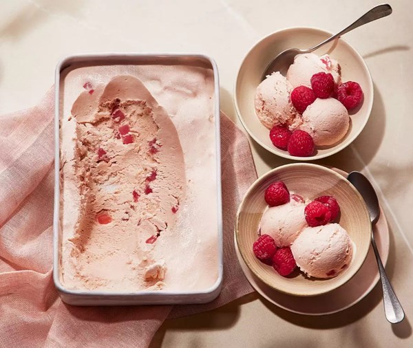 Raspberry & Turkish delight semifreddo