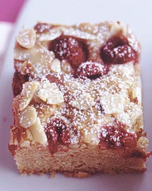 Raspberry almond blondies