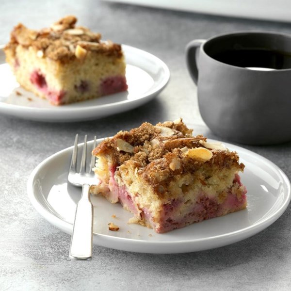 Raspberry-almond coffee cake