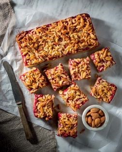 Raspberry and almond bars