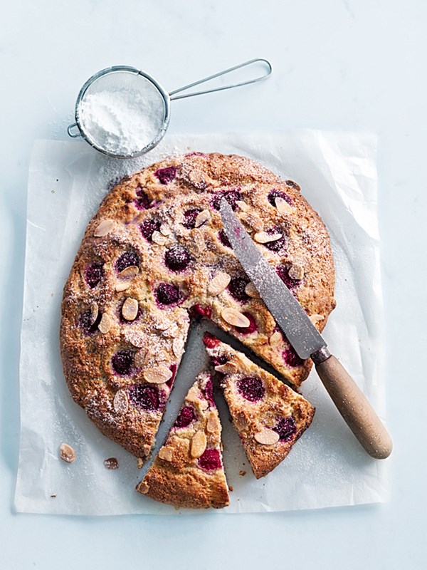 Raspberry and almond scone