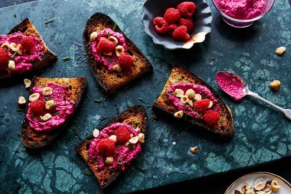 Raspberry and beet chèvre