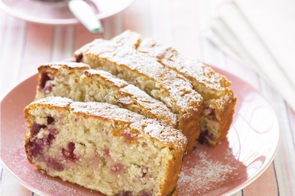 Raspberry and coconut loaf