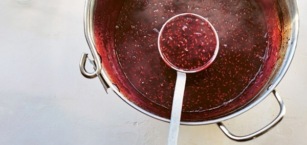 Raspberry and elderflower jam
