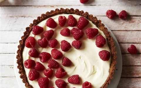 Raspberry and ginger tart