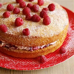 Raspberry and lemon cake