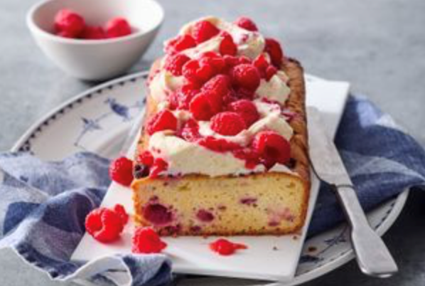 Raspberry and lemon mascarpone loaf