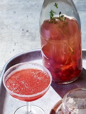 Raspberry and lemon thyme switchel