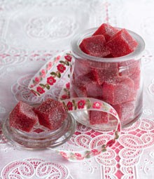 Raspberry and passion fruit pastilles