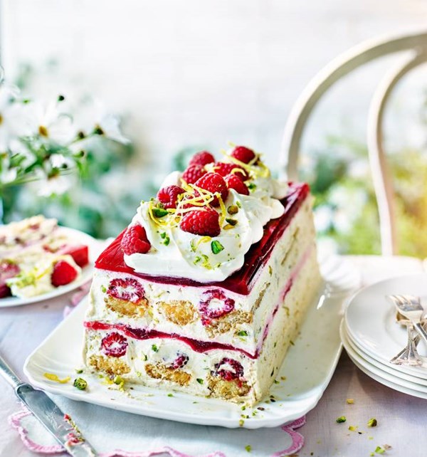 Raspberry and Pimm's trifle terrine