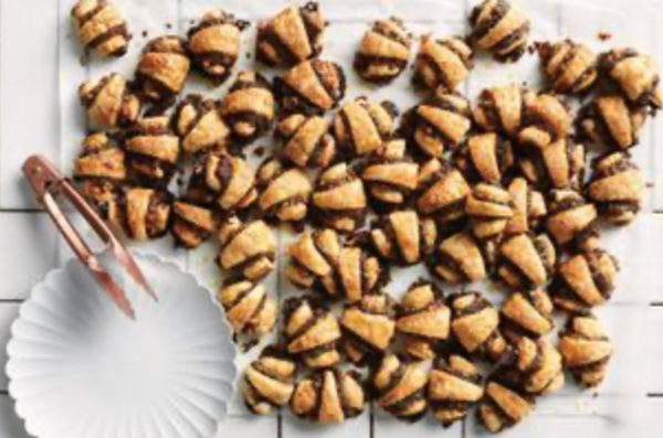 Raspberry and poppy seed rugelach
