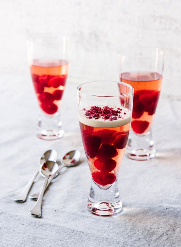 Raspberry and rosé jellies