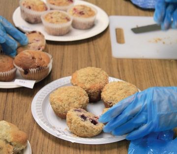 Raspberry and white chocolate muffins