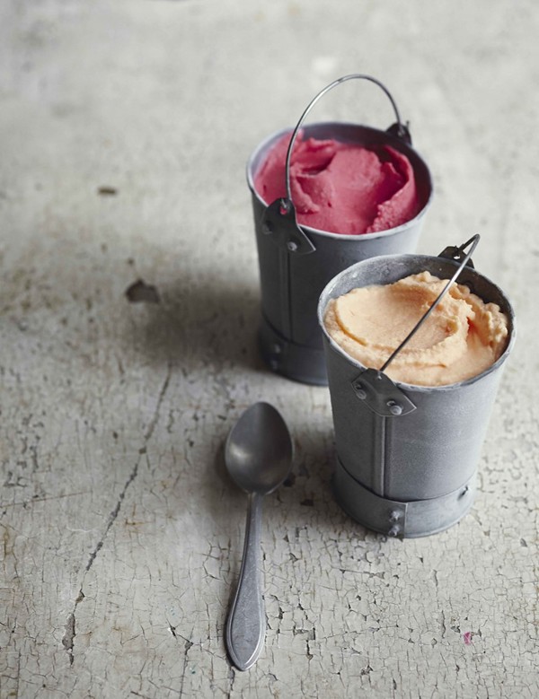 Raspberry and yoghurt iced sherbet