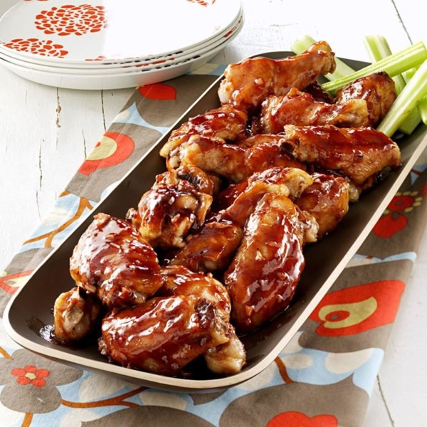 Raspberry barbecue wings