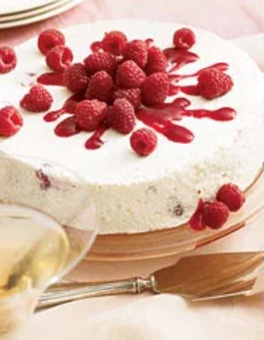 Raspberry blanc-manger