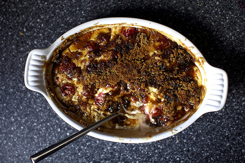 Raspberry brown sugar gratin