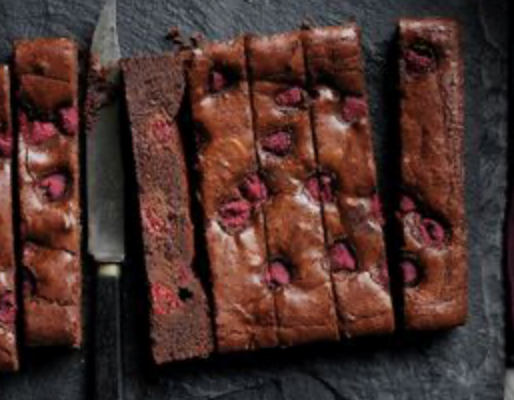 Raspberry buttermilk brownies