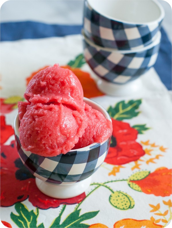 Raspberry Champagne sorbet