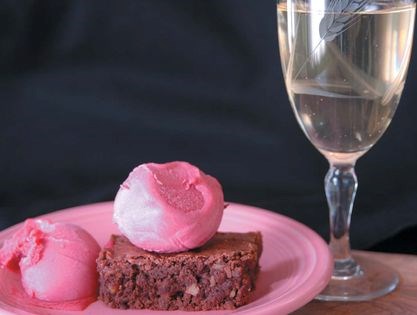 Raspberry Champagne sorbet