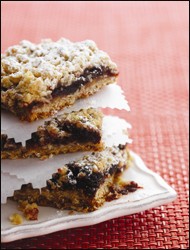 Raspberry-cherry crumble bars