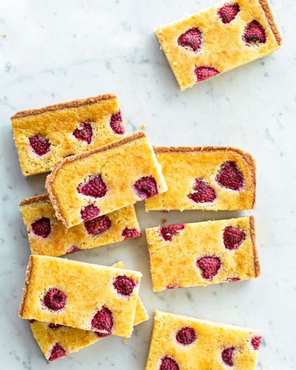 Raspberry chess pie bars