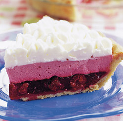 Raspberry chiffon pie
