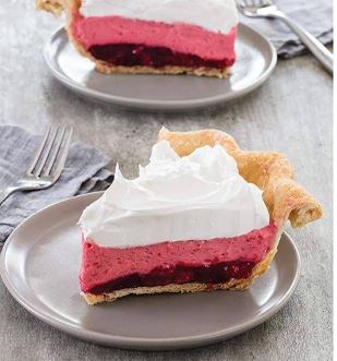 Raspberry chiffon pie
