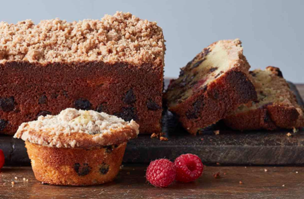 Raspberry chocolate chip muffins