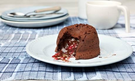 Raspberry chocolate fondants