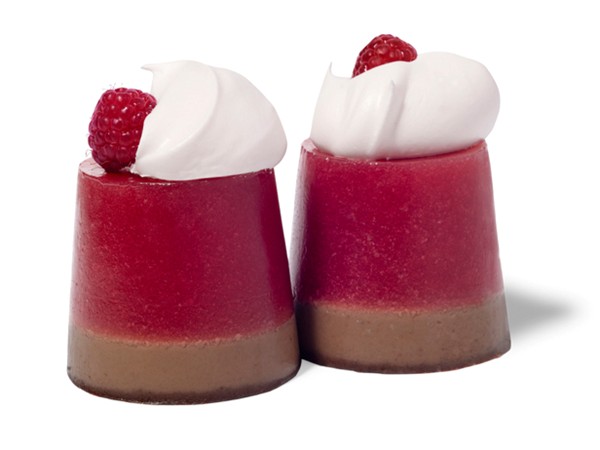 Raspberry-chocolate gelatin