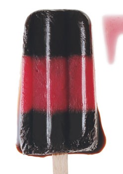 Raspberry chocolate ice pops