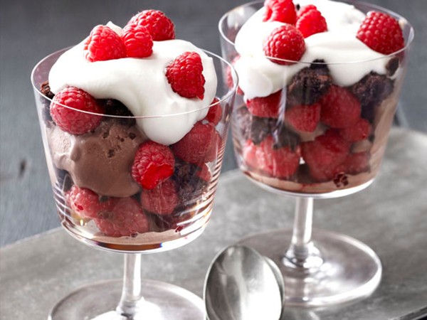 Raspberry-chocolate parfaits