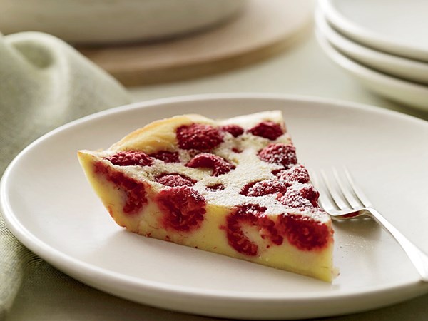 Raspberry clafoutis