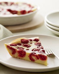 Raspberry clafoutis