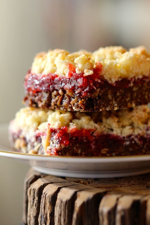 Raspberry-coconut bars