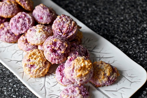 Raspberry coconut macaroons