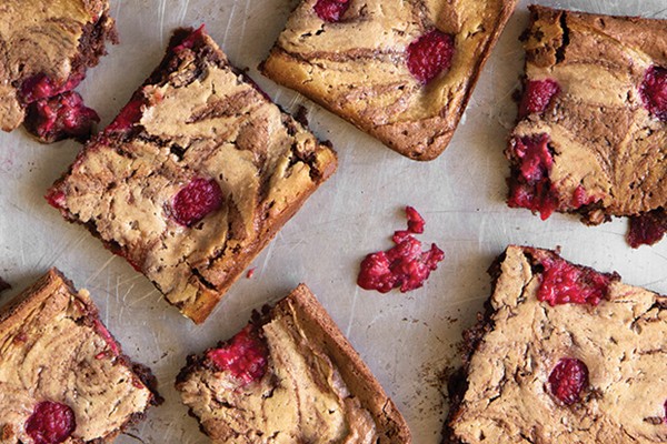 Raspberry cream cheese brownies
