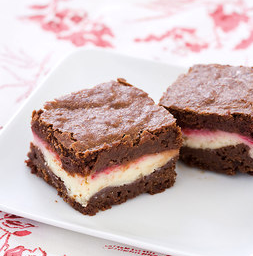 Raspberry cream cheese brownies