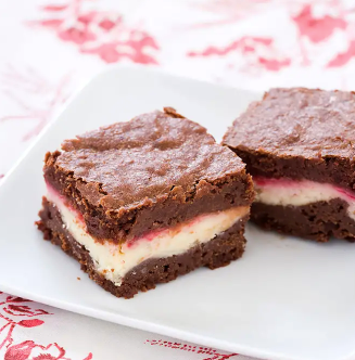 Raspberry cream cheese brownies