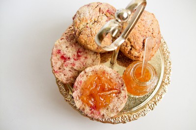 Raspberry cream cheese scones