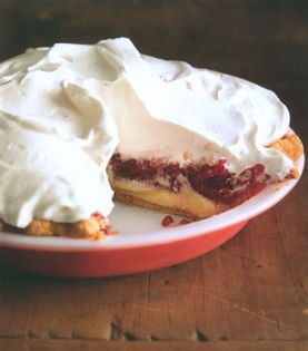 Raspberry cream pie