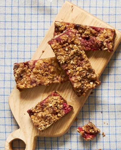 Raspberry crumb breakfast bars