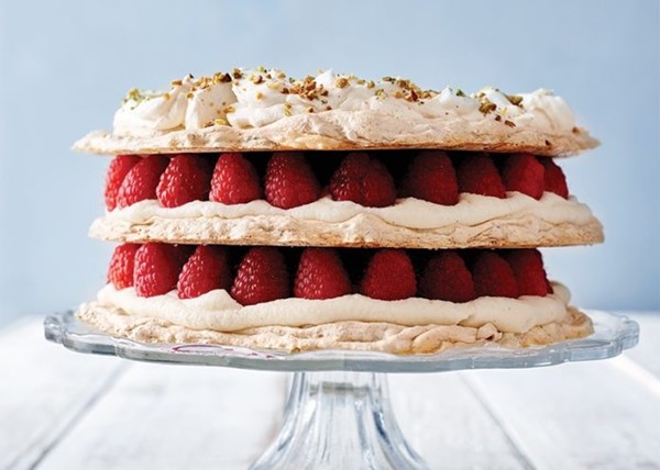 Raspberry Dacquoise