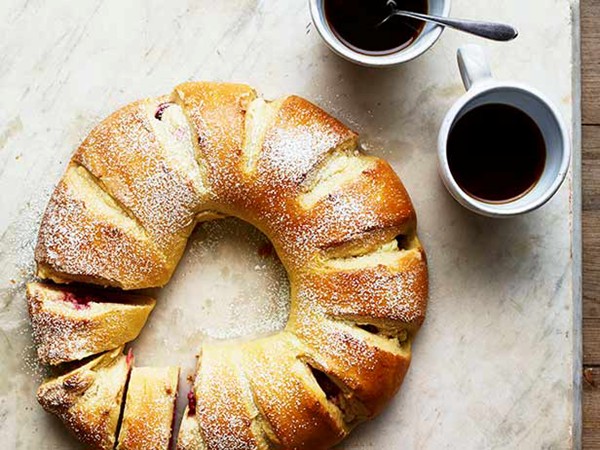 Raspberry Danish wreaths