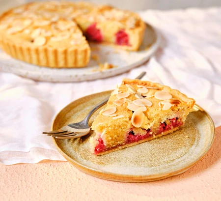 Raspberry frangipane tart