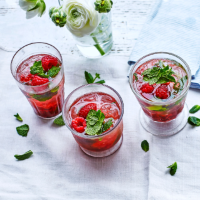 Raspberry frozen yogurt