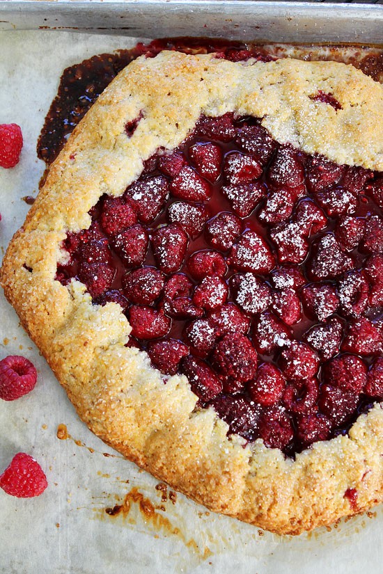 Raspberry galette